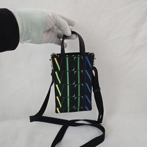 Valentino Garavani Black Mini Bag with Multicolor Logo